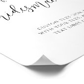 ピンク、バラ金ゴールドフローラが花嫁の標識に会う ポスター (角)