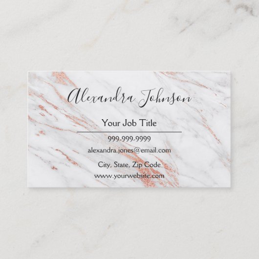 ピンク&バラ金ゴールド大理石まつ毛エクステンション 名刺 (裏面)