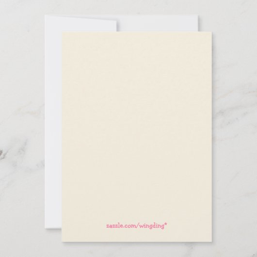 ピンク·バレエ·ダンサー誕生パーティー 招待状 (裏面)