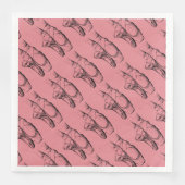 ピンク・バレエ・バースデー・パーティーをテーマにした紙・ナプキンズ (正面)
