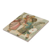 ピンク・バレンタインの可愛らしい男の子 タイル (側面)