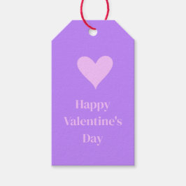 ピンク – バレンタインデー（紫） ギフトタグ