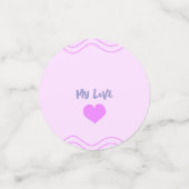 ピンク – バレンタインデー（紫） コンフェッティ (スモール正面)