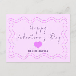 ピンク – バレンタインデー（紫） シーズンポストカード