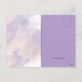 ピンク – バレンタインデー（紫） シーズンポストカード (裏面)