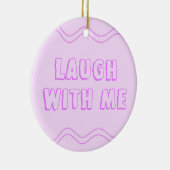 ピンク – バレンタインデー（紫） セラミックオーナメント (右)