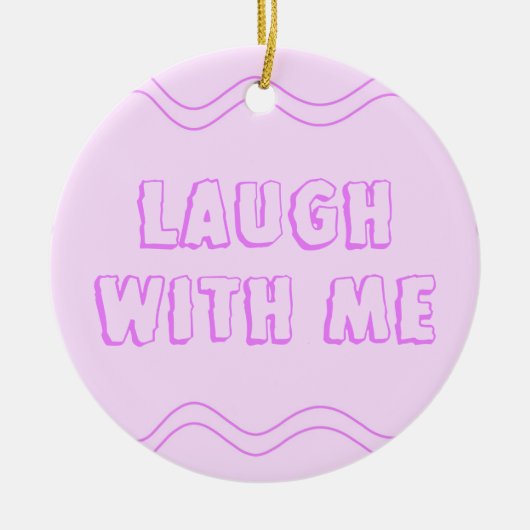 ピンク – バレンタインデー（紫） セラミックオーナメント (正面)