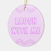 ピンク – バレンタインデー（紫） セラミックオーナメント (左)