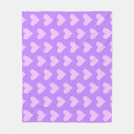 ピンク – バレンタインデー（紫） フリースブランケット