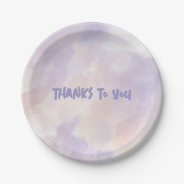 ピンク – バレンタインデー（紫） ペーパープレート