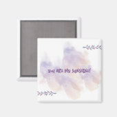 ピンク – バレンタインデー（紫） マグネット (正面/裏面)