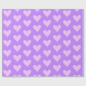ピンク – バレンタインデー（紫） ラッピングペーパー (フラット)