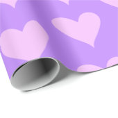 ピンク – バレンタインデー（紫） ラッピングペーパー (ロールコーナー)