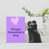 ピンク – バレンタインデー（紫） 招待状 (スタンド正面)