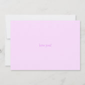 ピンク – バレンタインデー（紫） 招待状 (裏面)