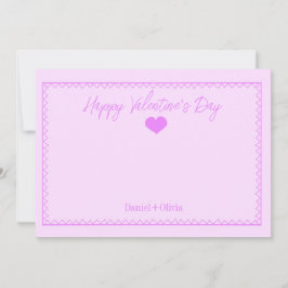 ピンク – バレンタインデー（紫） 招待状