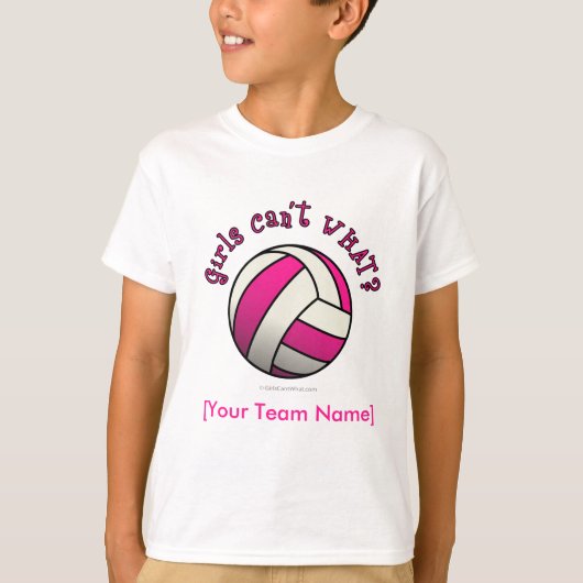 ピンク·バレーボール Tシャツ (正面)