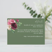 ピンク & バーガンディ フローラル 7 - 緑 エンクロージャーカード (スタンド正面)