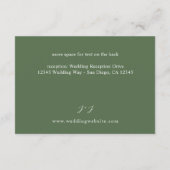 ピンク & バーガンディ フローラル 7 - 緑 エンクロージャーカード (裏面)