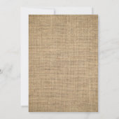 ピンク&バーラップバニー素朴イースターベイビーシャワー 招待状 (裏面)