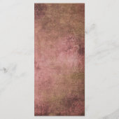 ピンク&バ素朴ラップのヴィンテージ結婚式メニュー メニュー (裏面)