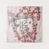 ピンク・パリの花 タペストリー (正面(横))