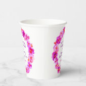 ピンク・パンジー・フラワー・リース・ウォーター・結婚カラー・アートズ 紙コップ (右)