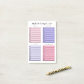 ピンク・パープルが企画 ポストイット (デスク上)