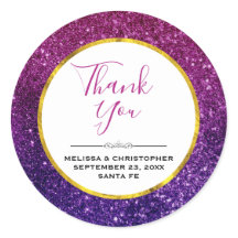 ピンク&パープルきらめくグリッター宝石結婚ズ