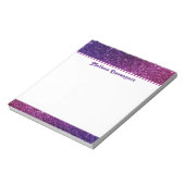 ピンク&パープルきらめくグリッター宝石 ノートパッド (回転)
