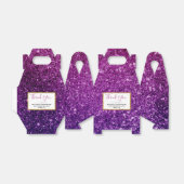 ピンク&パープルきらめくグリッター宝石 フェイバーボックス (折り畳みなし)