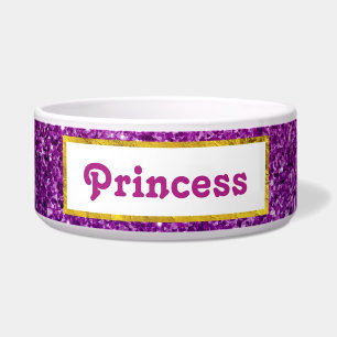 ピンク&パープルきらめくグリッター宝石 ボウル