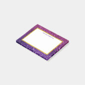 ピンク&パープルきらめくグリッター宝石 ポストイット (アングル)