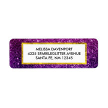 ピンク&パープルきらめくグリッター宝石