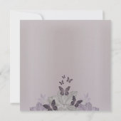 ピンク&パープルきらめくバタフライスウィート16招待状 招待状 (裏面)