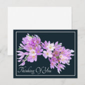 ピンク/パープルのクロッカス グレー背景 あなたのことを想って ポストカード (正面/裏面)