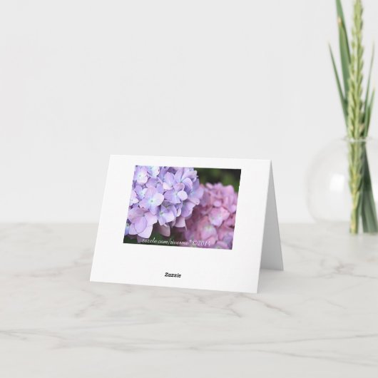 ©ピンク&パープルアジサイ結婚ズありがとうございました サンキューカード (裏面)