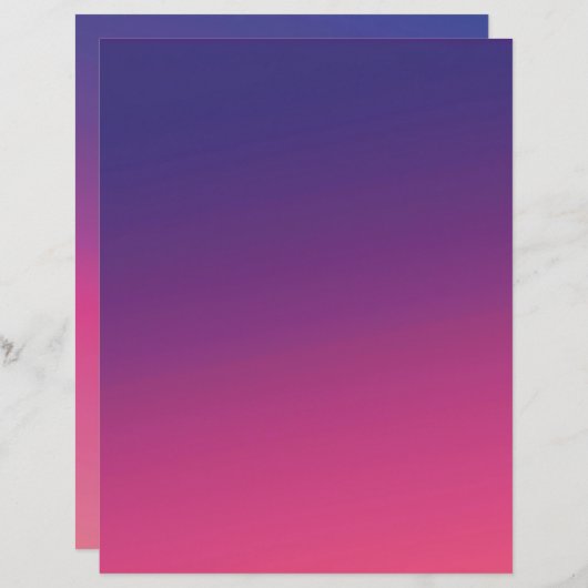 ピンク&パープルオムブレグラディエントスクラップブック紙 (正面/裏面)