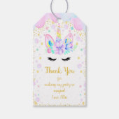 ピンク&パープルクラウドユニコーンギフトラベル ギフトタグ (正面)