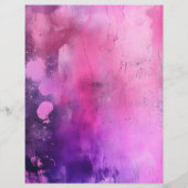 ピンク&パープルグランギー背景スクラップブック紙 (正面)