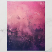 ピンク&パープルグランギー背景スクラップブック紙 (裏面)