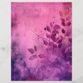 ピンク&パープルグランギー背景スクラップブック紙 (正面)