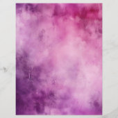 ピンク&パープルグランギー背景スクラップブック紙 (裏面)