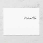 ピンク – パープルグリッター卒業発表 案内ポストカード (裏面)