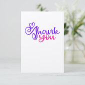 ピンク/パープルサンキューカードオンクラフト紙 サンキューカード (スタンド正面)