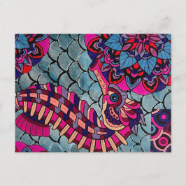 ピンク&パープルシーホース ポストカード