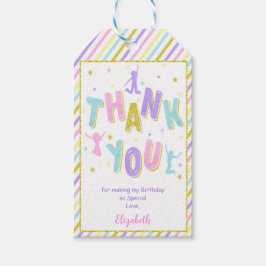 ピンク&パープルジャンプギフトラベル ギフトタグ