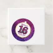 ピンク&パープルスウィート16スパークルグリッター宝石 フェイバータグ (インサイチュ)