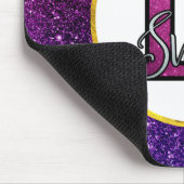 ピンク&パープルスウィート16スパークルグリッター宝石 マウスパッド (コーナー)