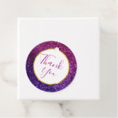 ピンク&パープルスパークルグリッター宝石ありがとう フェイバータグ (インサイチュ)